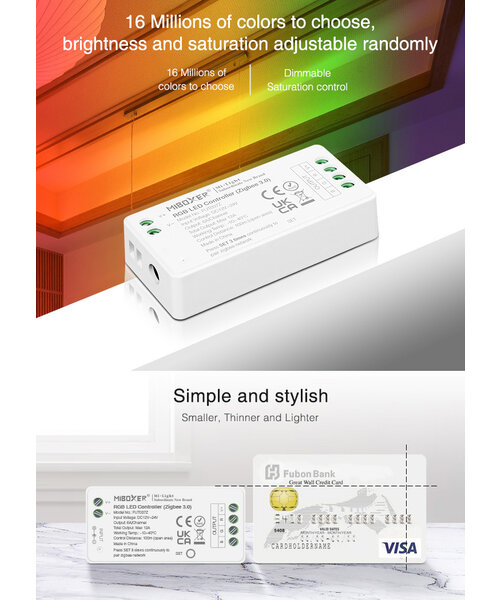 Milight / MiBoxer Zigbee 3.0 RGB LEDStrip Zone Controller