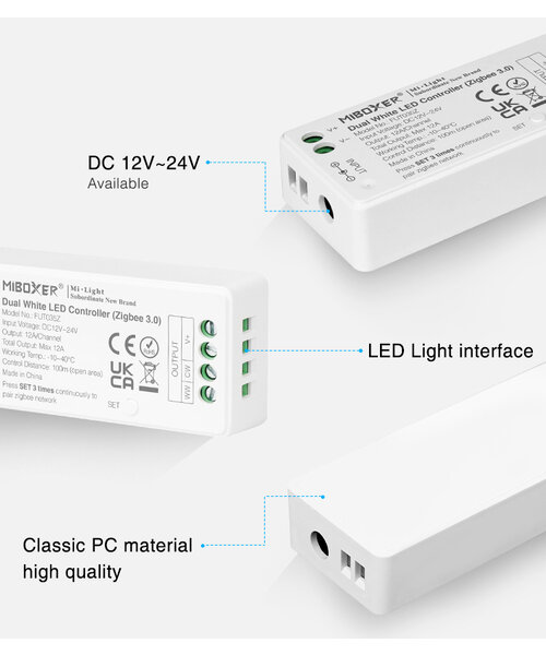 Milight / MiBoxer Zigbee 3.0 DualWhite LEDStrip Zone Controller