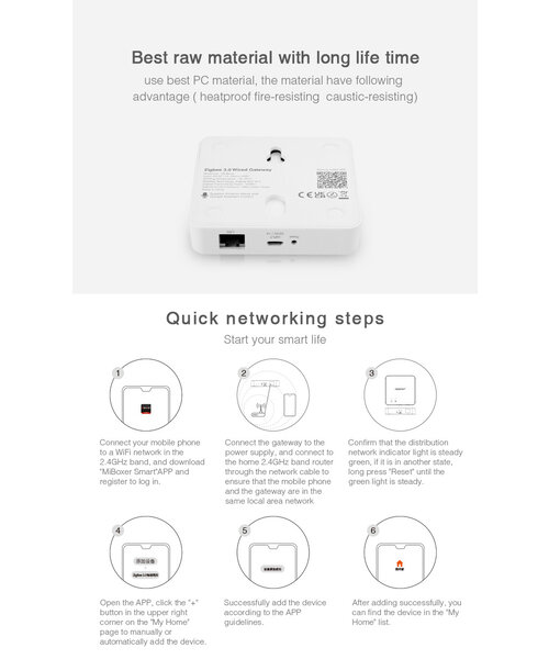 Milight / MiBoxer Bedrade Zigbee 3.0 Gateway met RJ45 Netwerkaansluiting