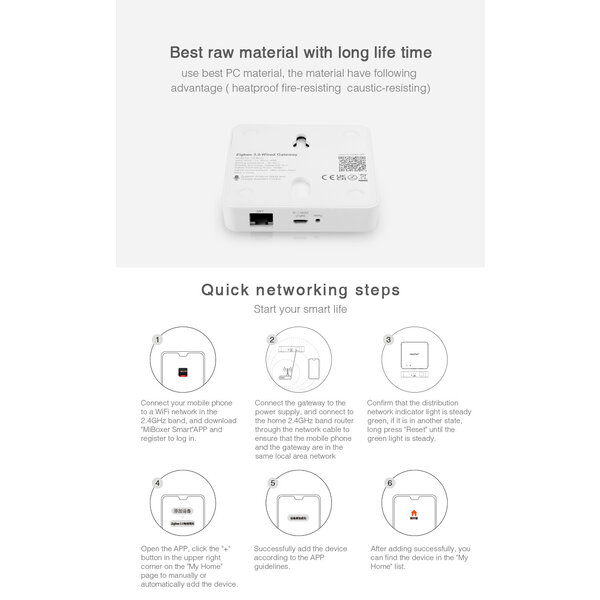 Milight / MiBoxer Bedrade Zigbee 3.0 Gateway met RJ45 Netwerkaansluiting