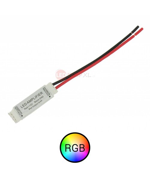 Mini versterker voor RGB ledstrips 12-24V