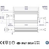 GLP 12 Volt 264 Watt IP67 Spatwaterdichte LED Voeding