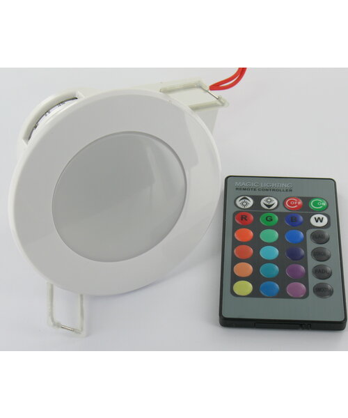 RGB 5 Watt LED Downlight met IR Afstandsbediening