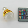 RGB 3 Watt LED 'bulb' Lamp E27