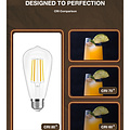 GLEDOPTO Zigbee 3.0 E27 CCT 2200K ~ 6500K LED Filament Lamp 7 Watt ST64