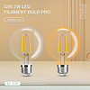 GLEDOPTO Zigbee 3.0 E27 CCT 2200K ~ 6500K LED Filament Lamp 7 Watt G95