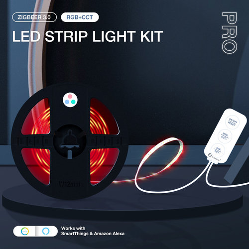 GLEDOPTO Zigbee 3.0 PRO RGB+CCT LEDstrip Set 2 Meter Inclusief controller en Stroomadapter