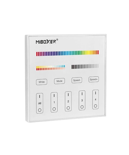 Milight / MiBoxer 4 Zone  DMX512 Wandpaneel voor RGB+CCT LEDStrips