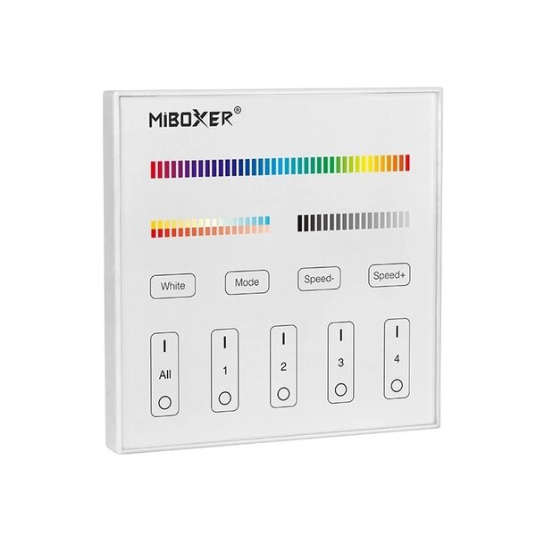 Milight / MiBoxer 4 Zone  DMX512 Wandpaneel voor RGB+CCT LEDStrips