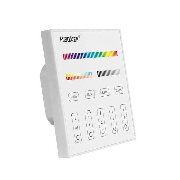 Milight / MiBoxer 4 Zone  DMX512 Wandpaneel voor RGB+CCT LEDStrips