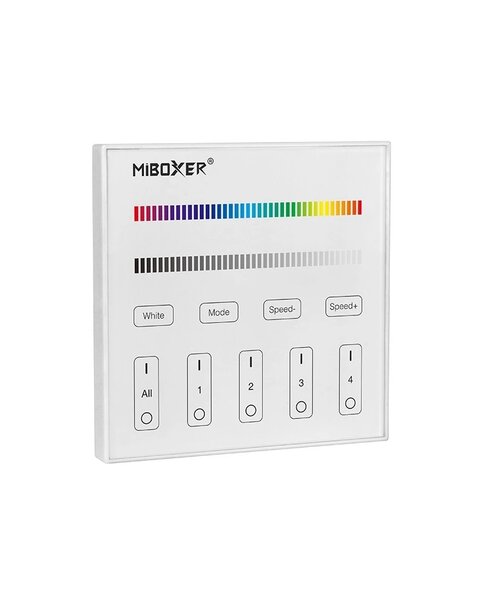 Milight / MiBoxer 4 Zone DMX512 Wandpaneel voor RGB LEDStrips