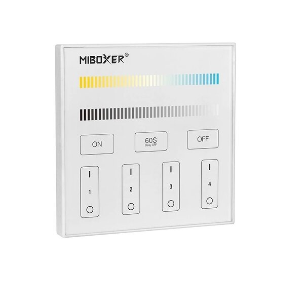 Milight / MiBoxer 4 Zone DMX512 Wandpaneel voor DualWhite LEDStrips