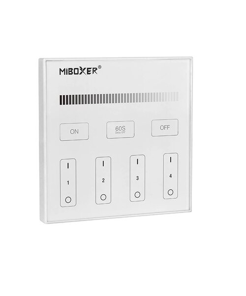 Milight / MiBoxer 4 Zone DMX512 Wandpaneel voor Enkelkleurige LEDStrips