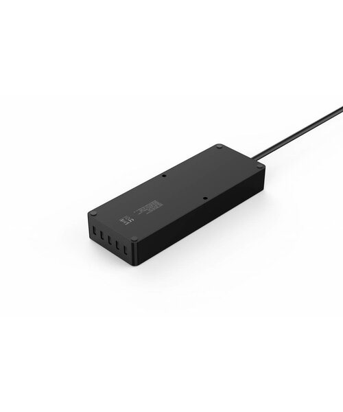 Orico USB stekkerdoos met zes stopcontacten en vijf USB-laadpoorten - Incl. aan/uit schakelaar - Zwart