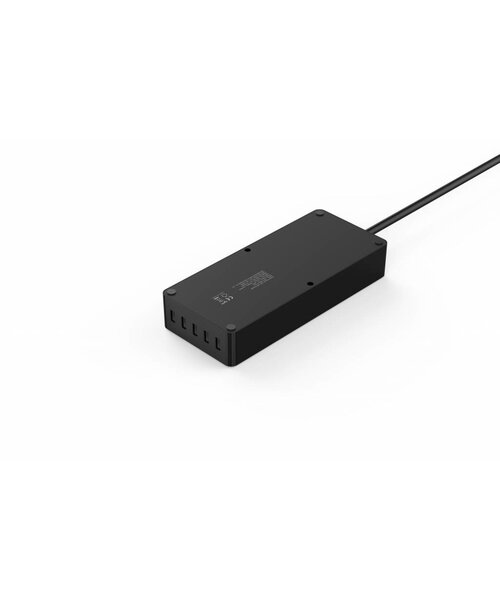 Orico USB stekkerdoos met vier stopcontacten en vijf USB-laadpoorten - 4000W - Incl. aan/uit schakelaar - Zwart