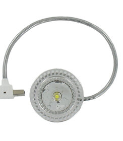 USB mini LED-lampje / leeslampje - helder wit - spiraalkabel