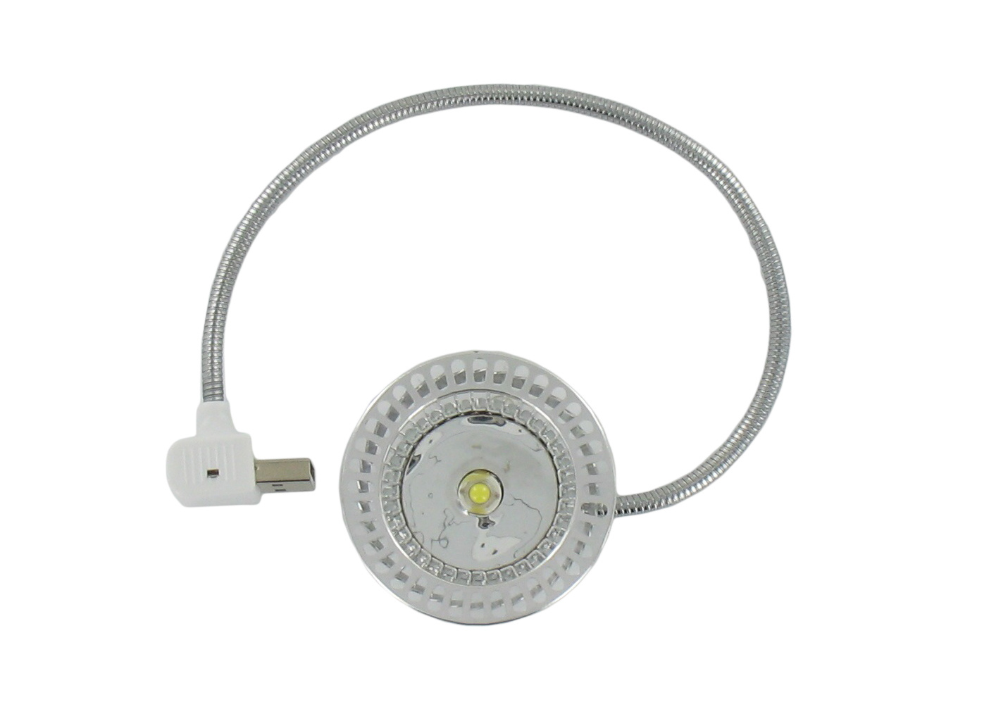 USB mini LED-lampje / leeslampje - helder wit - spiraalkabel