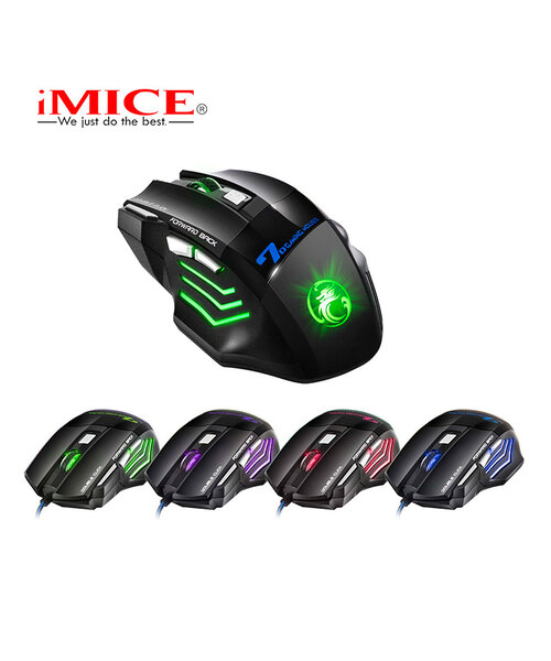 iMice 4-in-1 Gaming set met muis, toetsenbord, koptelefoon en muismat - RGB verlichting