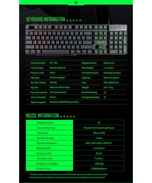 iMice Game toetsenbord en game muis set - RGB verlichting