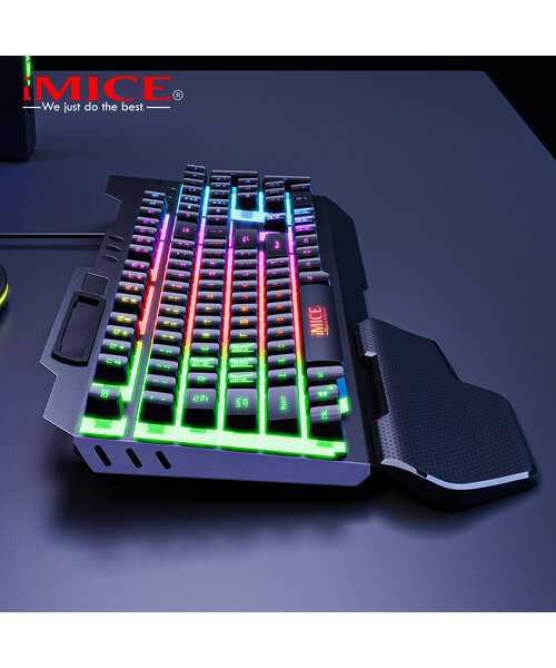 iMice Game toetsenbord met RGB verlichting - Handsteun - 104 toetsen