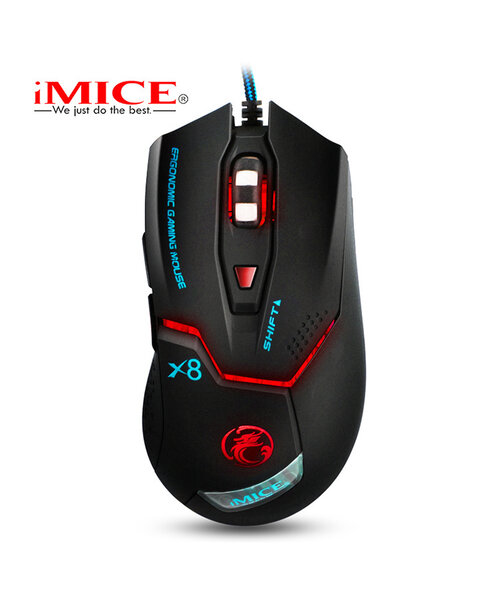 iMice Game muis met LED verlichting - 6 knoppen - Instelbare DPI