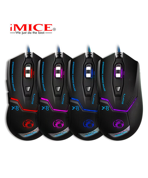 iMice Game muis met LED verlichting - 6 knoppen - Instelbare DPI