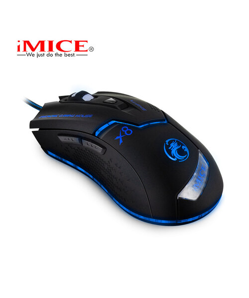 iMice Game muis met LED verlichting - 6 knoppen - Instelbare DPI