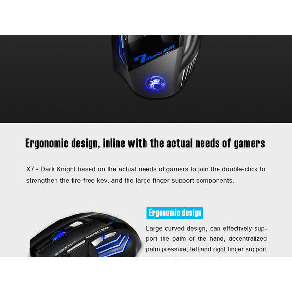 iMice Game muis met RGB verlichting - 7 knoppen - Instelbare DPI