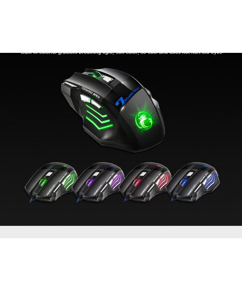 iMice Game muis met RGB verlichting - 7 knoppen - Instelbare DPI