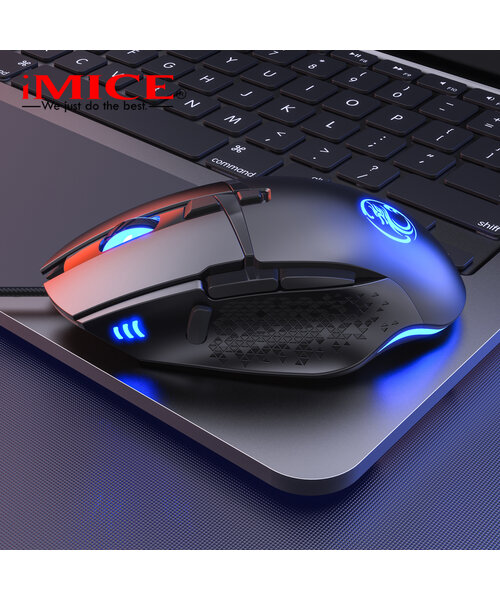 iMice Game muis - 8 knoppen - Instelbare DPI - LED Verlichting - 7200 DPI
