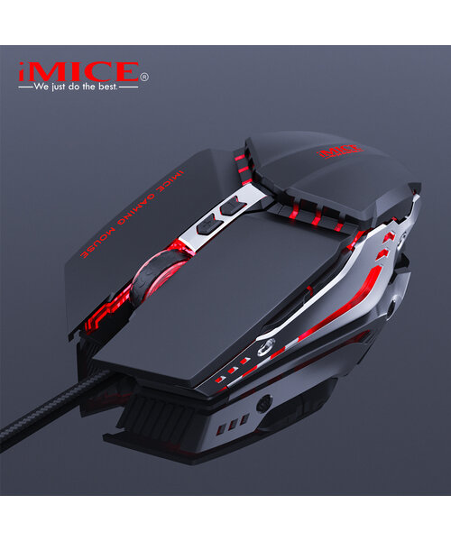 iMice Metalen mechanische game muis - 7 knoppen - Instelbare DPI - LED Verlichting