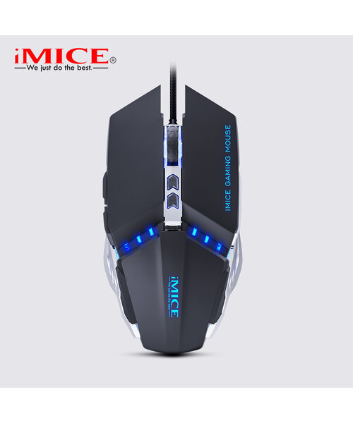 iMice Metalen mechanische game muis - 7 knoppen - Instelbare DPI - LED Verlichting