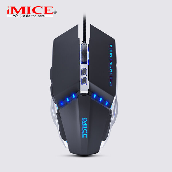iMice Metalen mechanische game muis - 7 knoppen - Instelbare DPI - LED Verlichting