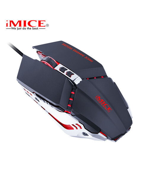 iMice Metalen mechanische game muis - 7 knoppen - Instelbare DPI - LED Verlichting