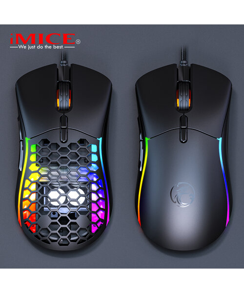 iMice Game muis met extra cover - 7 knoppen - RGB verlichting - Instelbare DPI