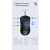 iMice Game muis met extra cover - 7 knoppen - RGB verlichting - Instelbare DPI