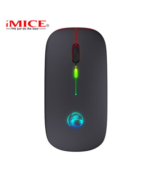 iMice Draadloze muis met RGB verlichting - oplaadbaar - 4 knoppen - Instelbare DPI - 2.4Ghz en Bluetooth