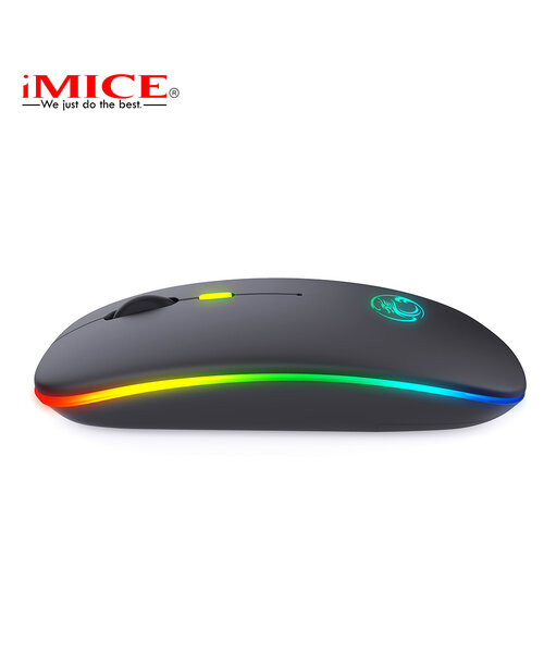 iMice Draadloze muis met RGB verlichting - oplaadbaar - 4 knoppen - Instelbare DPI - 2.4Ghz en Bluetooth