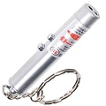 2-in-1 Compacte Laserpen Sleutelhanger  -  LED zaklampje - Inclusief batterijen - Rood