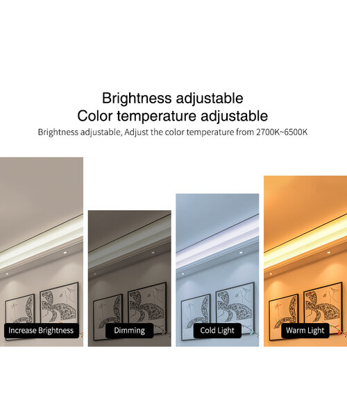 Milight / MiBoxer LEDStrip Zone Controller Slimline voor single color en dual white strips