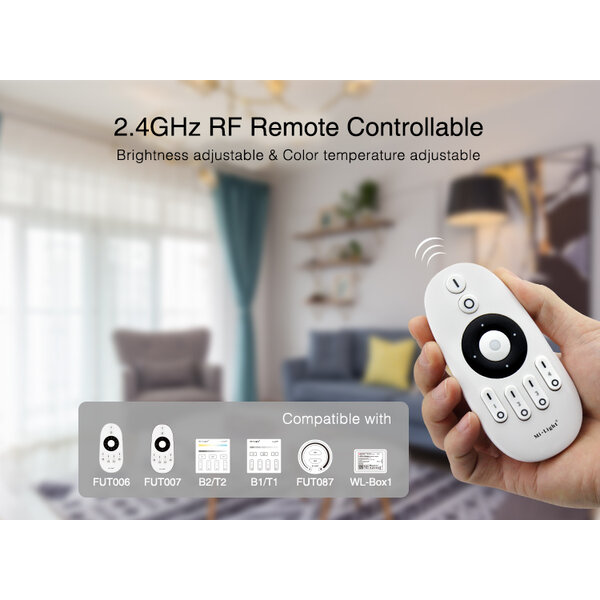Milight / MiBoxer LEDStrip Zone Controller Slimline voor single color en dual white strips