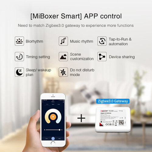 Milight / MiBoxer Zigbee 3.0 2 in 1 Single Color/DualWhite LEDStrip Zone Controller