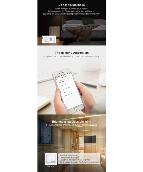 Milight / MiBoxer RGB/W/CCT 3in1 LEDStrip Zone Controller WiFi + Bluetooth + 2.4 GHz - FUT037W+