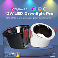 GLEDOPTO Zigbee PRO RGB+CCT 12W LED Downlight Zwarte Behuizing