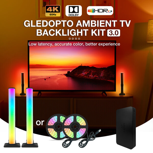 GLEDOPTO LED Ambient TV Backlight Kit 3.0 HDMI Sync Box