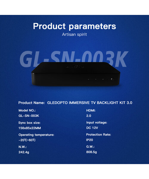 GLEDOPTO LED Ambient TV Backlight Kit 3.0 HDMI Sync Box