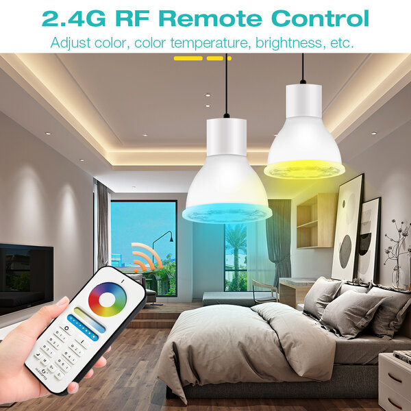 GLEDOPTO Zigbee PRO Color and White 5 Watt GU10 Spot 30° lens