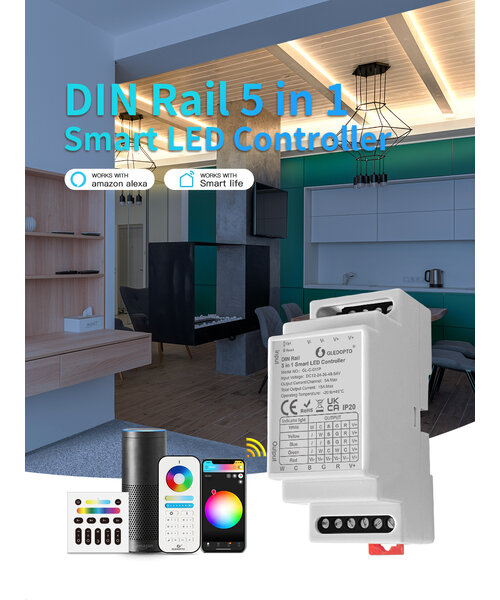 GLEDOPTO Din Rail Zigbee PRO 5in1 Smart LED Controller