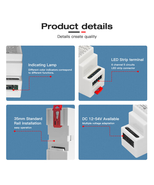 GLEDOPTO Din Rail Zigbee PRO 5in1 Smart LED Controller