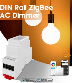 Din Rail Zigbee AC Dimmer voor Dimbare LED lampen en TRIAC Drivers